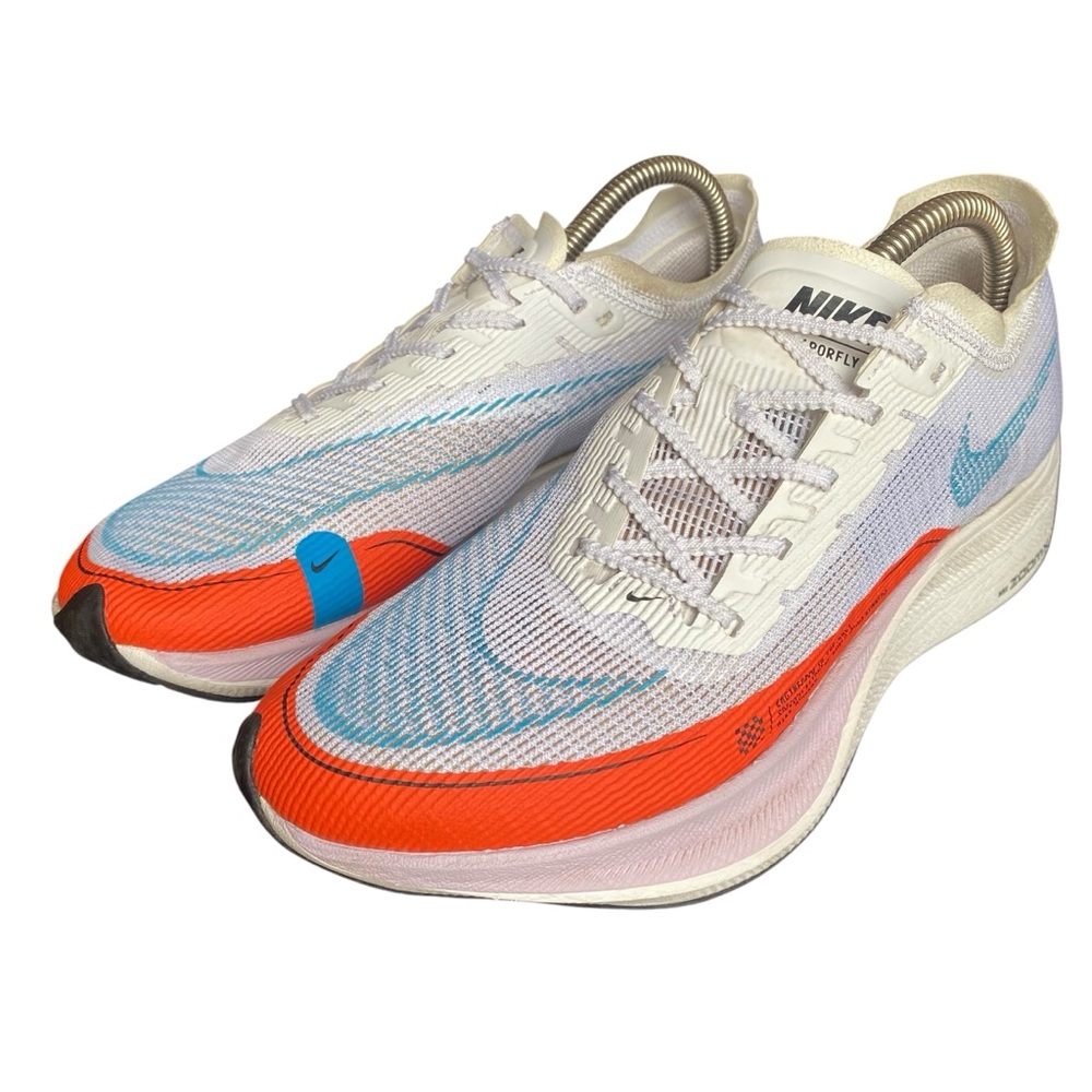 Nike ZoomX Vaporfly Shoe Womens 9 40.5 Running Ultralight White Orange Pink - Picture 5 of 8